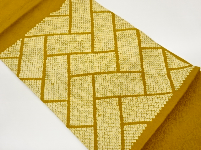 絞り檜垣模様名古屋帯